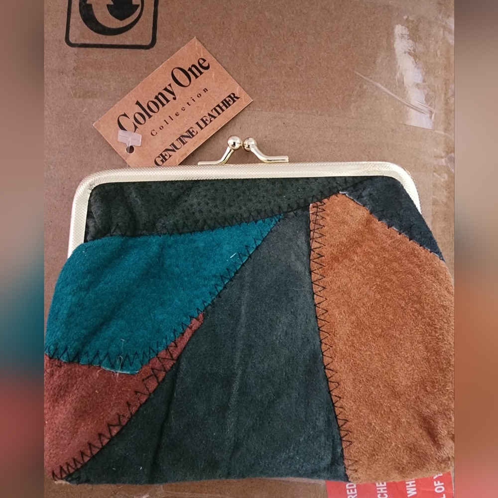 Genuine Leather Patchwork Wallet - image 1